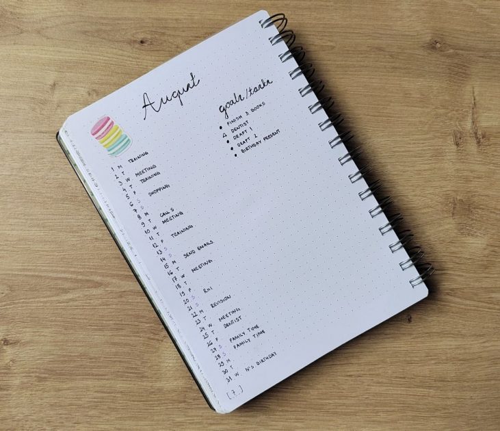 Bullet journal time tracking