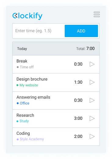 Activity log app - manually log activity