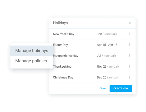 Defining a Holiday policy - time off days to repeat annually