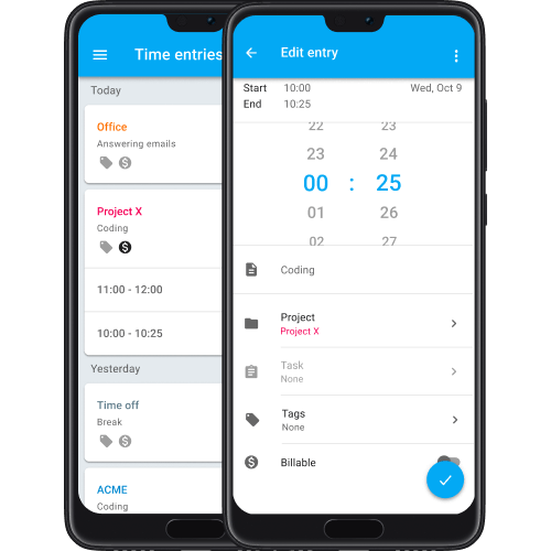 Mobile time tracking app and time tracker for Android and iPhone iPad